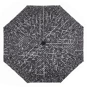 Parapluie Pliant Ultraléger et Compact pour Femme - Monochrome - Motif Polygonal