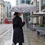 Parapluie Pliant Ultraléger et Compact pour Femme - Monochrome - Motif Hexagonal