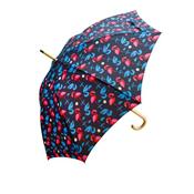 Parapluie long femme - Noir - Imprimé Flamants roses