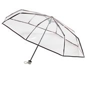 Parapluie pliant transparent pour femme - Bordure noire