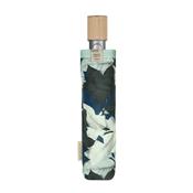 Parapluie pliant et écologique pour femme - Ouverture automatique - Large protection 96 cm - Bleu avec imprimé FLEUR