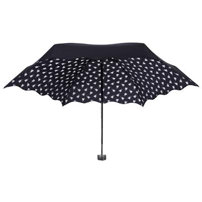 Mini Parapluie l?ger et compact Pertetti - Noir - Femme