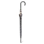 Parapluie PIERRE CARDIN long pour femme - Ouverture automatique - Large 105 cm - Rayures blanches et noires