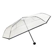 Parapluie transparent pliant femme Smati - ultra léger - Pois noirs