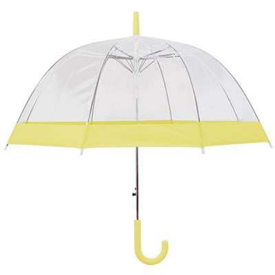 Parapluie Cloche Automatique Transparent Jaune Le Monde Du Parapluie
