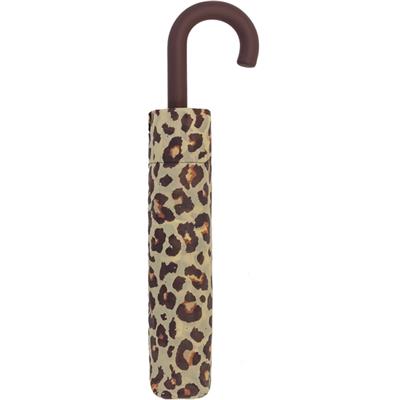 Parapluie pliant femme - Parapluie Compact de 24 CM - Poignée en U - Léopard