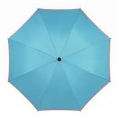 Grand parapluie automatique - Résistant au vent - Avec poignée courbée - Bleu Glacé