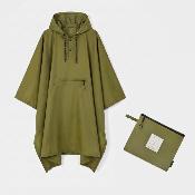 Poncho imperméable pliable pour homme et femme - Multi-usage et imperméable - Kaki