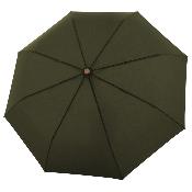 Parapluie pliant et écologique - Fait de plastique recyclé - Ouverture manuelle - Large protection 92 cm - Olive profonde