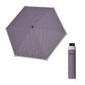 Parapluie pliant ultraléger et compact pour femme - Motif chevron lilas