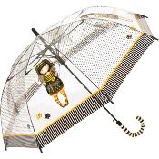 Gorjuss Parapluie long pour adolescents à ouverture automatique - Transparent et Noir