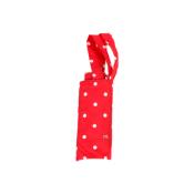 Mini parapluie pour femme - Parapluie léger et compact - Rouge à pois blancs - Pochette en sac