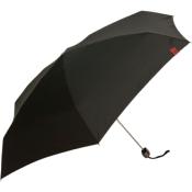 Parapluie pliant - Ouverture manuelle - Noir avec détails rouges briques