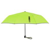 Mini parapluie pliant pour enfants - Bordure réfléchissante pour une visibilité optimale la nuit - Vert fluo
