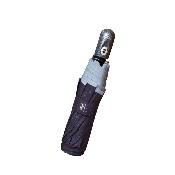 Mini parapluie pliant réfléchissant pour homme - Ouverture automatique - Noir avec bordure réfléchissante
