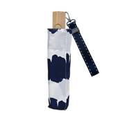 Parapluie pliant pour femme - Système d'ouverture et de fermeture automatique - Résistant au vent - Poignée en bois d'érable - Motif marinière