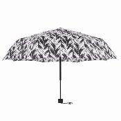 Parapluie Pliant Ultraléger et Compact pour Femme - Monochrome - Motif Feuilles