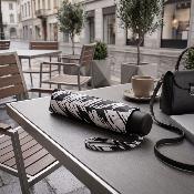 Parapluie Pliant Ultraléger et Compact pour Femme - Monochrome - Motif Feuilles