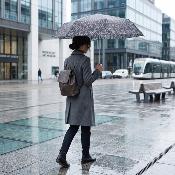 Parapluie Pliant Ultraléger et Compact pour Femme - Monochrome - Motif Polygonal