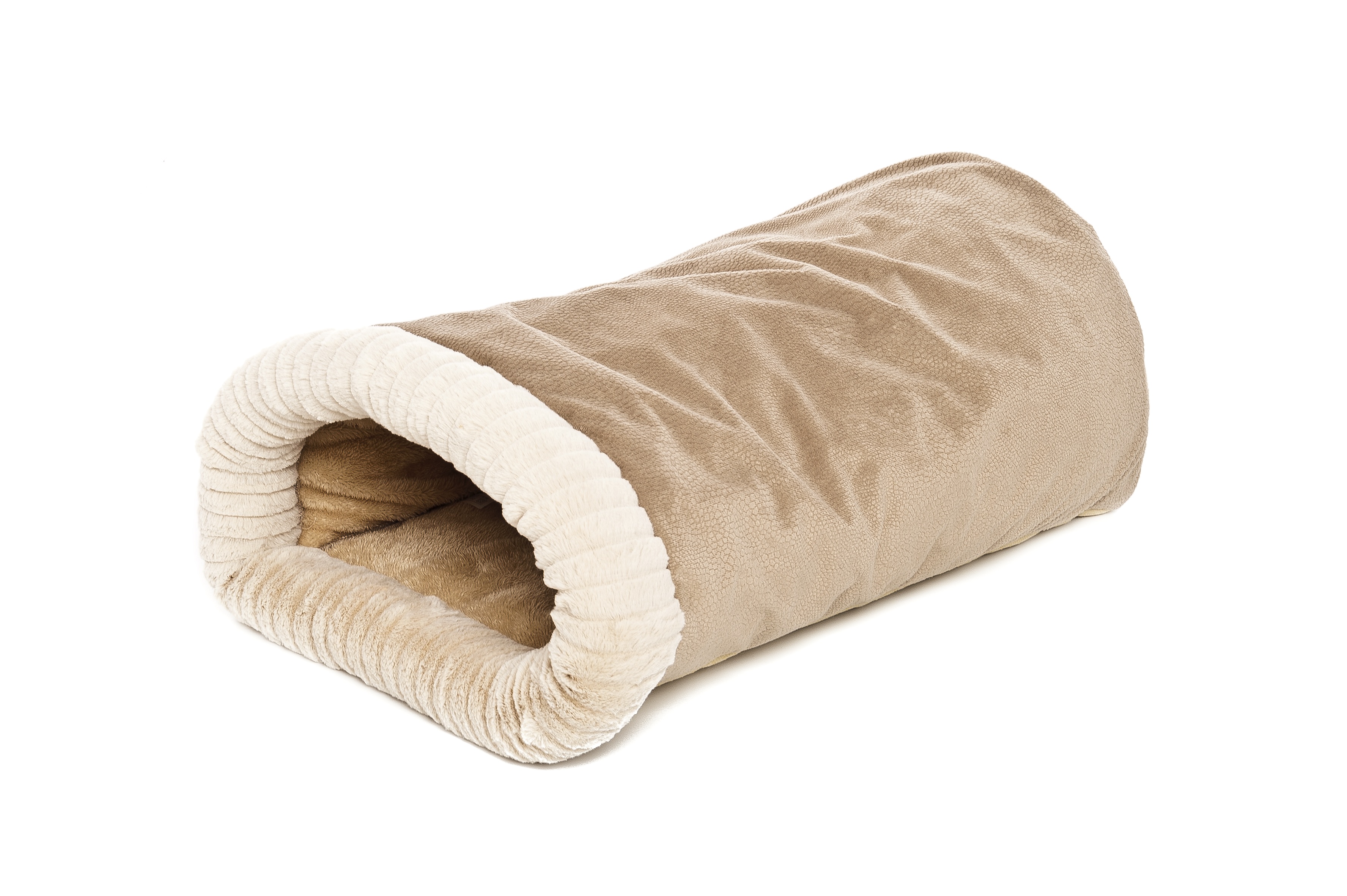 Ferribiella – Tunnel De Jeu pour Chats – Stimulation, Cachette et Activité Ludique – Taille Standard – Ø 33 cm x L 60 cm – Gris