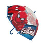 Parapluie enfant transparent - Parapluie garcon - Poignée bleue - Spiderman