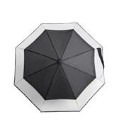 Parapluie pliant femme - Transparent et noir - Résistant au vent