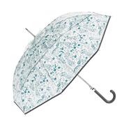 Parapluie transparent femme - Ouverture automatique - Résistant au vent - Motifs Paisley gris