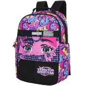 Sac à dos scolaire Annox NextGen - 30 x 16 x 47 cm - 23 L - Noir/Rose
