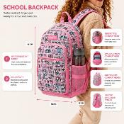 Sac à dos scolaire Annox NextGen - 30 x 15 x 44 cm - 20 L - Mélange rose