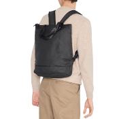 Sac à dos convertible pour femme - Léger et imperméable avec poche pour ordinateur portable jusqu'à 15" - Noir