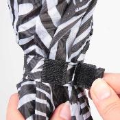 Parapluie pliant pour femme - Avec étui zippé en PVC et dragonne - Motif Xèbre