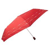 Parapluie pliant - Ultra léger et compact - Ouverture automatique - Rouge avec des lignes