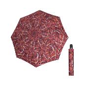 Parapluie pliant pour homme et femme - Ouverture automatique - Lignes mobiles - Rouge