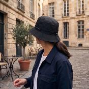 Chapeau de pluie pour femme - Noir