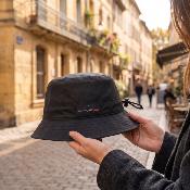 Chapeau de pluie pour femme - Noir