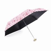 Mini Parapluie de Poche pour Femmes - Parapluie Plat Ultra Léger et Ultra Compact - Rose pastel