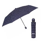Mini parapluie pliant pour femme - Système d'ouverture automatique - Rayures de lignes