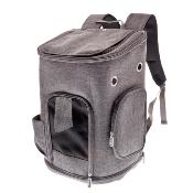 Ferribiella – Supreme Eva Sac À Dos Pour Chiens Et Chats Protection Rigide Et Confort – Taille Standard – 32 x 32 x 46 cm – Gris