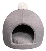 Ferribiella – Corbeille Chapeau pour Chiens et Chats pour Chiens et Chats – Couchage Confortable et Rassurant – Standard – 40 x 40 x 33 cm – Gris