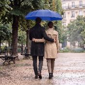 Parapluie pliant carré pour femmes - Grande toile de 102 cm - Résistant au vent - Adapté à 2 personnes - Bleu royal